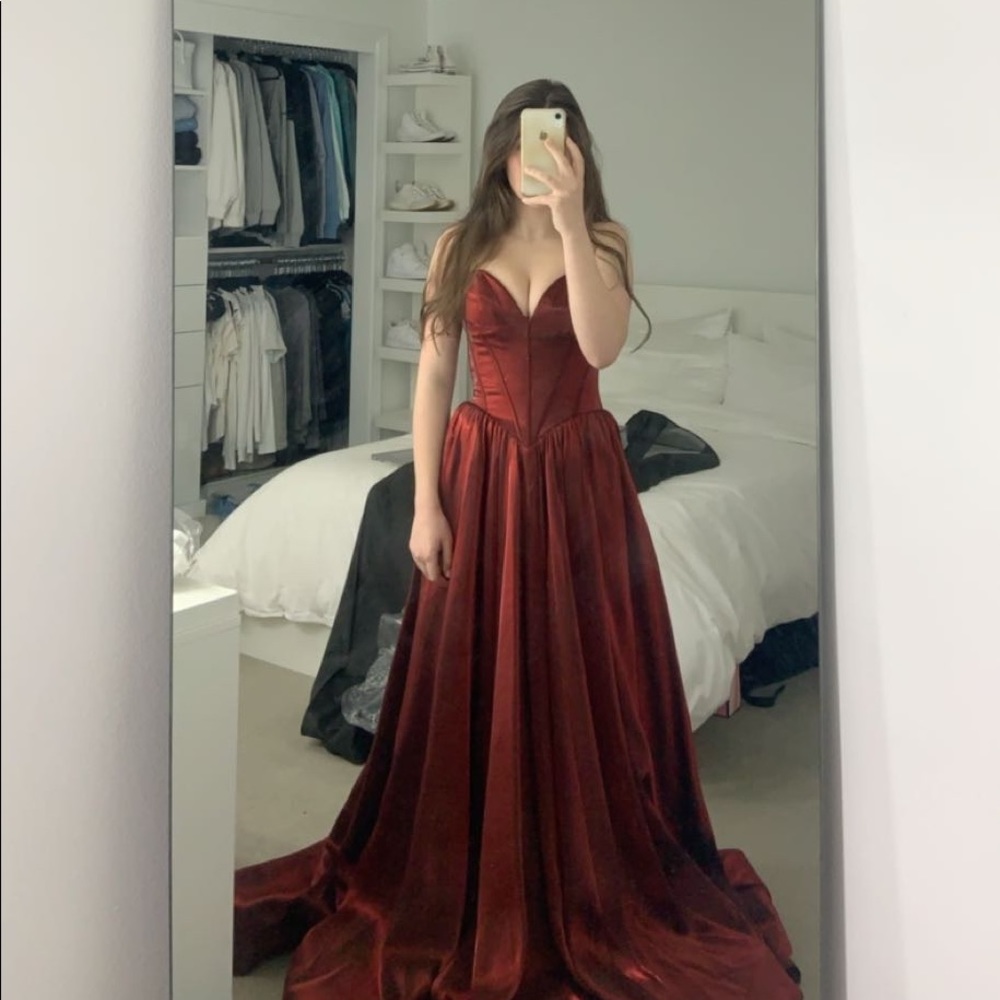 Sherri hill wine/red dress 52760